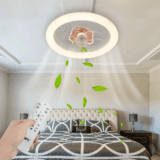 Ventilador de Techo con Luminario LED de 110 V CA 50/60 Hz /  88 W / 3 Tonos de Luz (6500 – 4 000 – 2 700 K) / Diámetro 500 mm / 6 Velocidades / Dimeable.