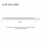 Tubo led T8, 18 W, 1200 mm, 6 500 K / Blanco Mate