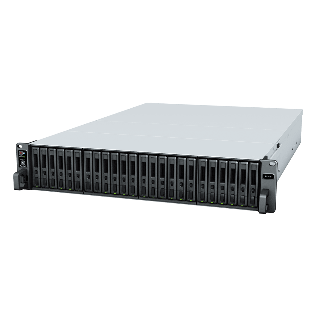 Servidor de Almacenamiento FlashStation FS3410 | 24 Bahías SSD SATA 2.5" | Intel Xeon D-1541 8 Núcleos | 16 GB RAM (Ampliable a 128 GB) | 356,500 IOPS Lectura | 129,400 IOPS Escritura | 4 Puertos 1GbE + 2 Puertos 10GbE - Image 4