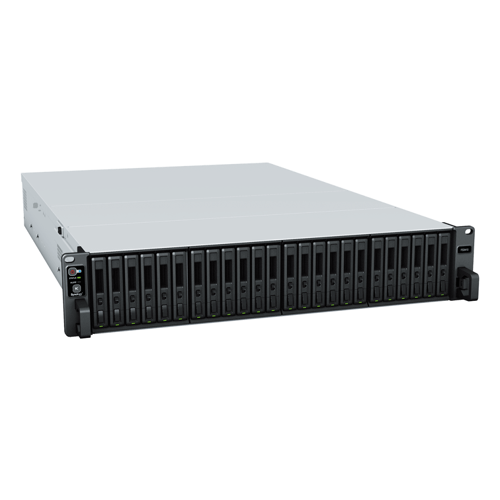 Servidor de Almacenamiento FlashStation FS3410 | 24 Bahías SSD SATA 2.5" | Intel Xeon D-1541 8 Núcleos | 16 GB RAM (Ampliable a 128 GB) | 356,500 IOPS Lectura | 129,400 IOPS Escritura | 4 Puertos 1GbE + 2 Puertos 10GbE - Image 3