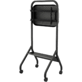 Carro Móvil para Pantalla Plana / 43" a 75"+ Displays / Altura Ajustable 49.8"-65.8" (126.5-167.1 cm) / Capacidad 150 lb (68 kg) / 4 Ruedas Dobles 4" (102 mm) / Gestión de Cableado Interno / Estructura Tubular / Incl