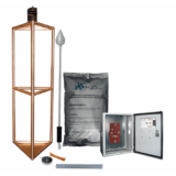 Kit de Pararrayo con Punta con Diámetro de Protección de 300 metros, fabricado en Acero Inoxidable.