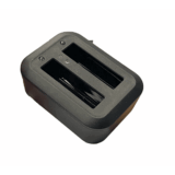 Base de Carga Dual para Baterías de Bodycam| Compatible con XMRX5V2| Diseño Compacto | Carga Rápida Dual |  Indicadores de Estado| Material ABS | No incluye Bateria.