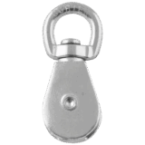 Garruchas para Noria / Fabricación en Zinc / Acabado Niquelado / 4 Diámetros de 3/4" a 2" / Carga Límite de Trabajo 50-90 kg / Polea para Tendedero / Certificación ISO 9001:2008