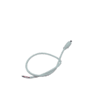 Cable con Conector Macho (Pigtail) | Forro Blanco | Alimentación para Vcc con Puntas Libres | Polarizado | Largo 22 cm (8.66 Pulgadas) / Calibre 22AWG.