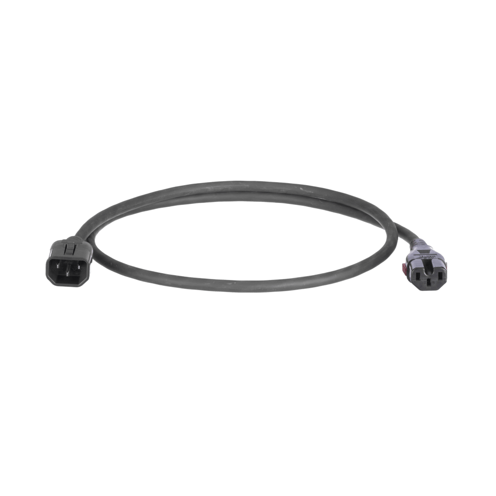 Cable de Alimentación Eléctrica Con Bloqueo Doble de Seguridad, de IEC C14 a IEC C13, 4 ft. de Largo, Color Negro, Paquete de 10 Piezas