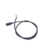 Cable con Conector Macho (Pigtail) / Forro Negro | Alimentación para Vcc con Puntas Libres | Polarizado | Largo 22 cm (8.66 Pulgadas) | Calibre 22AWG.
