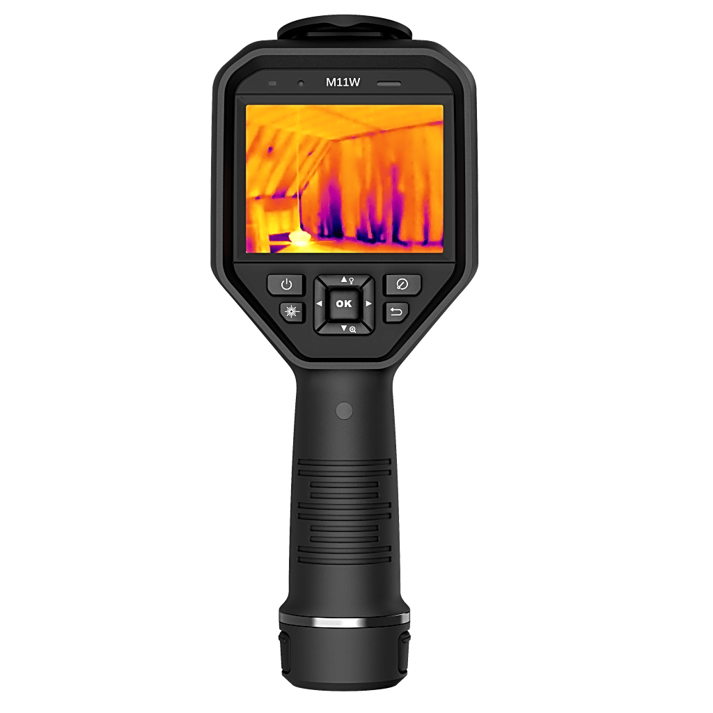 M11W - Cámara Termográfica Portátil con Campo de Visión Amplio / Resolución Térmica 192 x 144 (SuperIR 384 x 288) / Cámara Visual 8MP / FOV 37.2°×27.8° / Rango de -20°C a 550°C / Panta