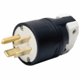 Receptáculo de Media Vuelta Industrial 30 A 250 V CA 2 Polos 3 Hilos (Nema L6-30R) Color Negro.