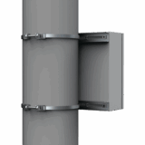 Kit de Fijación para Postes / Enclosure Pole Fixation / Acero Galvanizado / Carga Máxima 900 N / Diámetro Poste 80-250 mm (3.15-9.84 in) / 2 Perfiles + Accesorios