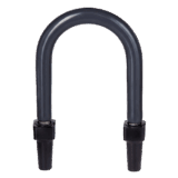 Abrazadera U de Pata Larga con Recubrimiento de PVC para Tubo de 2" (51 mm).