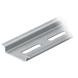 Carril DIN de Acero / 35 x 7.5 mm / Longitud 2 m (78.74 in) / Perforado según EN 60715 / Color Plateado / Para Instalaciones Eléctricas
