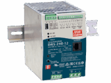 Fuente de Poder Industrial de 240W con Cargador de Baterías, salida 12Vcc, 20A, para montaje Riel Din