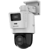 Cámara PTZ TandemVu 4 MP + 4 MP / Lentes 2.8 mm + 8 mm / Dual Light IR + Blanca 30 m / IP66  / Audio Bidireccional