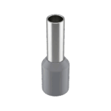 Conector Ferrule | 12AWG  | 4mm²  | Conductor Latón Estañado | Aislamiento PVC Gris | 25 Piezas por Bolsa