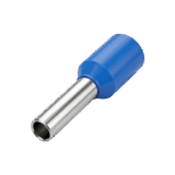 Conector Ferrule | 14AWG | 2.5mm²  | Conductor Latón Estañado  | Aislamiento PVC Azúl | 25 Piezas por Bolsa