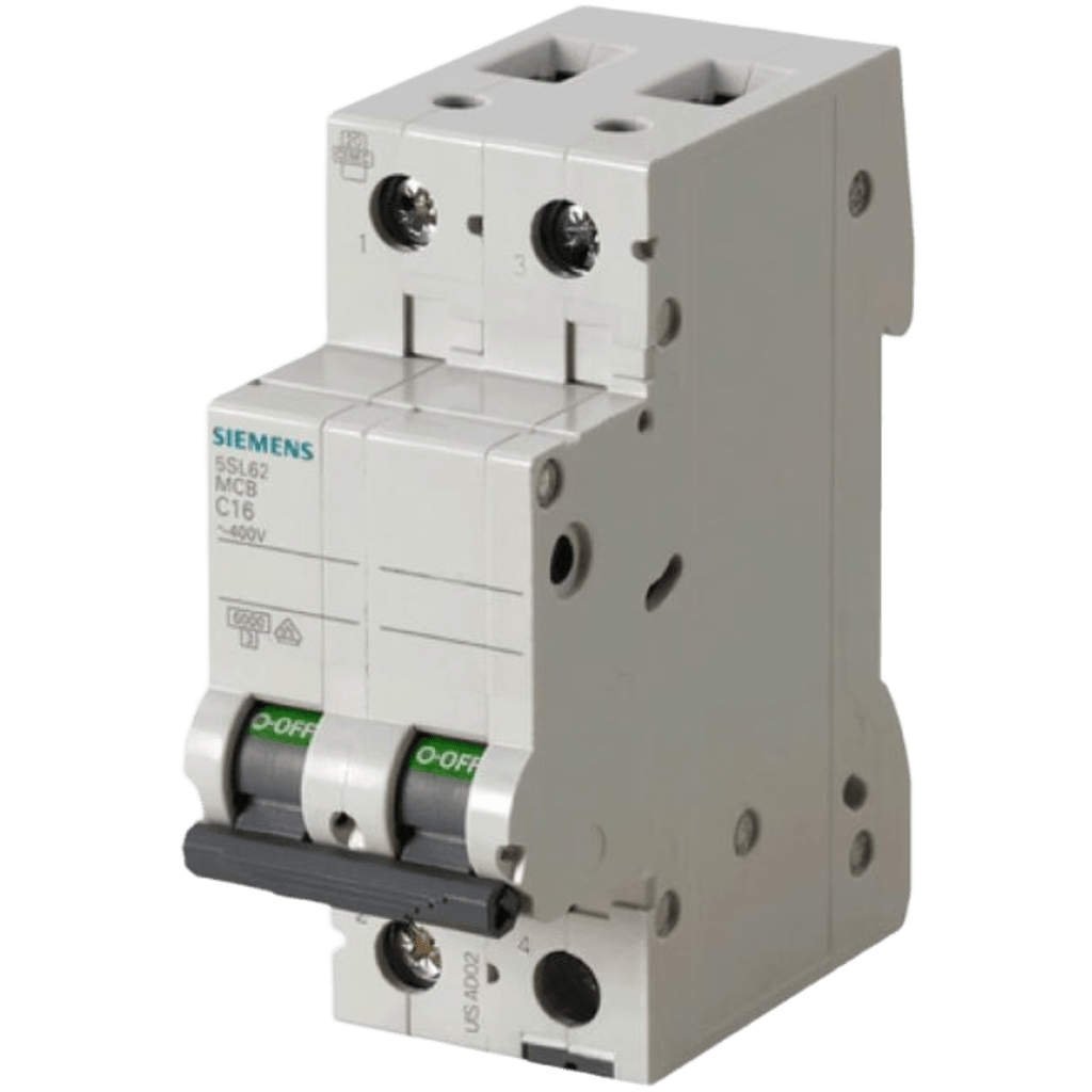 Interruptor Riel Dinn Tipo 5SL6, 2 polos, 50 amp
