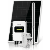 Kit de Bombeo Solar 3000W (4 HP) / Bomba Sumergible con Controlador Híbrido AC/DC 136-264VAC / 108-403VCD / 6 Módulos Solares 540W / Interruptor Termomagnético 2P 20A 800V CC / Protector de Descargas Atmosféricas / Gabinete IP66