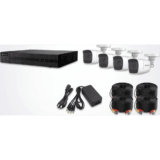 (MICRÓFONO Integrado + Detección de Movimiento 2.0) Kit TurboHD 1080p Lite / DVR 4 canales / Audio por Coaxitron / 4 Cámaras Bala de Metal con Micrófono Integrado