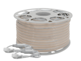 Manguera LED Luminosa Blanca de Resina Transparente y Flexible / Para uso Interior o Exterior / Carrete de 50 m/ 110V CA  4.2 A/ 500 W Potencia / T.C.C. 6500 K.