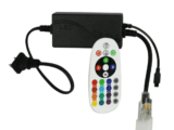 Adaptador de Corriente con Control de Funciones Remoto para Manguera Neón LED RGB JUML-5050-03.