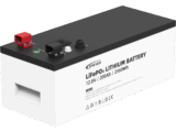 Batería de litio LiFeO4 12.8Vcc, 200Ah, 2.56Kwh, Pantalla LCD para Monitoreo Local, Carcasa Metálica
