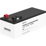 Batería de litio LiFeO4 12.8Vcc, 200Ah, 2.56Kwh, Pantalla LCD para Monitoreo Local, Carcasa Metálica