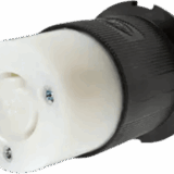 Conector Industrial con Bloqueo de Media Vuelta / 20 A 250 V CA / 2 Polos 3 Hilos / Color Blanco y Negro / Nema L6-20R.