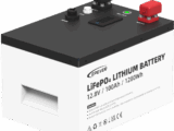 Batería de Litio LiFePO4 12.8Vcc, 100Ah, 1.28KwH, Pantalla LCD para Monitoreo Local, Carcasa Metálica
