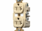 Contacto Dúplex 20 A 125 V / 2 Polos 3 Hilos / Color Marfil /Nema 5-20R /Grado Industrial.