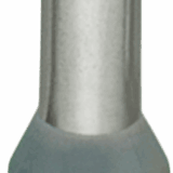 Terminal Hembra / 4 mm² AWG 12 / Con Camisa Plástica / Cobre Electrolítico / Remachado Estanco al Gas / Gris