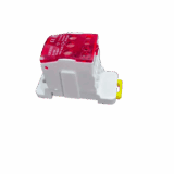 Bloque de distribución rojo de 1 entrada y 6 salidas