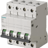 Interruptor Riel Dinn Tipo 5SL6, 4 polos, 16 amp
