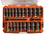 Juego de Dados de Impacto KNECT™ (M) / 3/8" Drive Profundo / SAE y Métrico / 23 Piezas / Adapters Multi-Propósito / MODbox™ Case