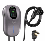 Estación de Carga para Vehículos Eléctricos / 40A 9.6kW / Certificado ETL / Pantalla LCD 4.3 Pulgadas / Voltaje 110-240V / Conectividad WiFi-APP-Bluetooth-RFID / Protección IP65 / Cable TPE 5 Metros