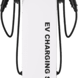 Estación de Carga para Vehículos Eléctricos Tipo Pedestal / Doble Conector Tipo 1 / 48A 11.5kW por Puerto / Pantalla LCD 4.3 Pulgadas / Conectividad RFID Sistema de Carga Inteligente / Protección IP54 / Material SGCC Galvanizad