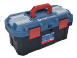 Caja de plástico Reforzada de 19 in. para Herramientas.