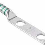 Zapata de compresión LCC600-12-6 para cal. 600 Kcmil, Doble barreno para tornillo prisionero de 1/2, Espaciado de orificios 44.5mm, 1 Pz