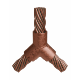 Molde para Soldadura Exotérmica tipo Y para 3 cables 4/0 AWG , dos en 45° y uno en 90°