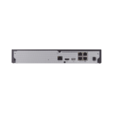 NVR 4 canales grabacion hasta 8MP / H.265, H.264 / P2P Wisenet / 4 puertos PoE Plug and play / soporta 1 disco duro (no incluido).