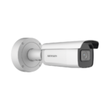 Bala IP 4 Megapixel / Lente Mot. 2.7 a 13.5 mm / 60 mts IR EXIR / Exterior IP67 / IK10 / Anticorrosivo / WDR 120 dB / PoE + / Micro SD / 4 Analíticos: AcuSense, Deteccion Facial, Conteo de Personas por Cruce y Zona