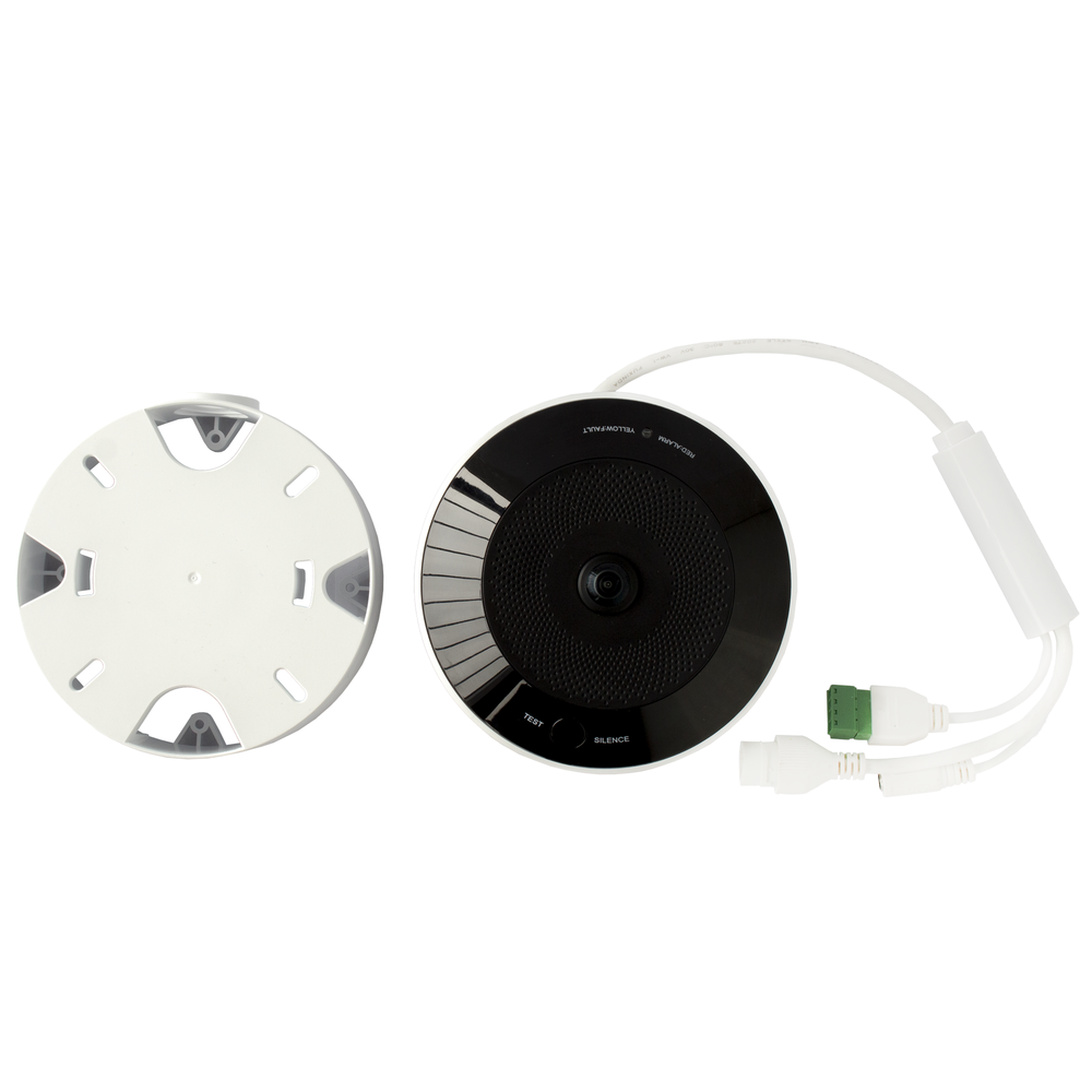 (HikFire) Mini Fisheye IP 4 Megapixel con Detector de Humo Puntual / Autónomo / Entrada y Salida de Alarma / 15 mts IR / PoE / WDR 120 dB / Alarma de 85 dB / MicroSD 128GB / Compatible con Hik-Connect - Image 4