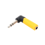 Conector Estéreo | 1/4in – 1/4in | Conector de angulo recto | Adaptador de Carcasa de Plastico