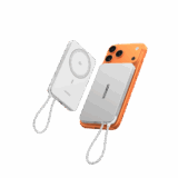 Banco de Energía Magnético Inalámbrico / 10000 mAh / 30W USB-C PD+PPS / Cable USB-C Integrado 30W / Carga Inalámbrica Magnética 15W / Doble Celda 5000 mAh / Pantalla LED / 39.2 Wh