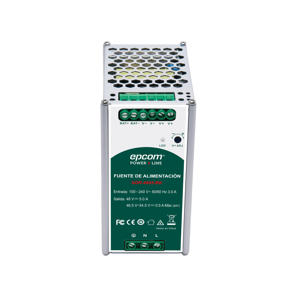 Fuente de Alimentación Industrial Tipo DIN Riel | 48 VCC | 5 A | Capacidad para baterías de respado - Image 3