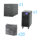 UPS Trifásico de 10 kVA/10 kW, Topología Online Doble Conversión, Voltaje de 208/220 Vca de L-L, Respaldo de 5 Minutos al 100% de Carga, Incluye Módulo y Banco de Baterías