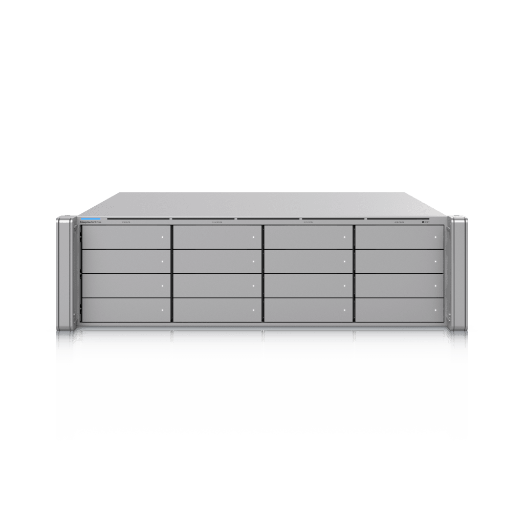NVR Empresarial Core UniFi Protect 3U con 16 Bahías para HDD/SSD 2.5”/3.5”, Soporte para hasta 300 Cámaras 4K o 500 Full HD, Fuentes de Poder Hot-Swap y Expansión de Almacenamiento Opcional