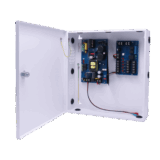 Controlador de Energía para Control de Acceso AL1012FC / 12VDC @ 10A / 8 Salidas Independientes / Conversión 115VAC a 12-24VDC / Batería de Respaldo 40Ah / Interfaz FACP / Supervisión AC y Batería / Montaje en Pared