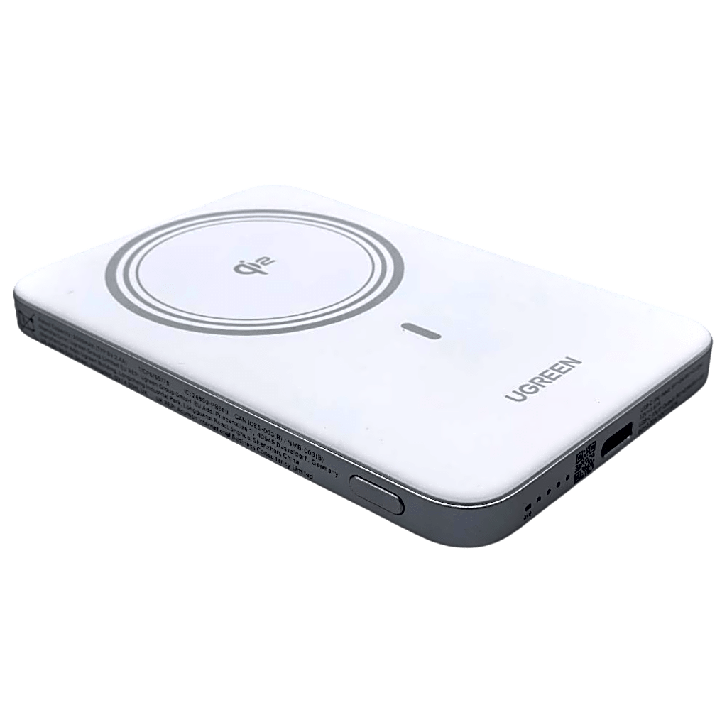 Power Bank Magnético Inalámbrico / 5000 mAh / 20W USB-C PD3.0 + 15W Carga Inalámbrica / Compatible MagSafe y Qi / Diseño Ultrafino 8.6 mm (0.3 in) / Carga Simultánea Cable + Inalámbrica / Baterí