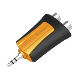 Conector Estéreo | 3.5 mm – 2 x conector Hembra RCA | Adaptador de Carcasa de Plástico
